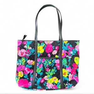 Vera Bradley “Hilo Meadow” Quilted Bright Floral Shoulder Large Tote Bag